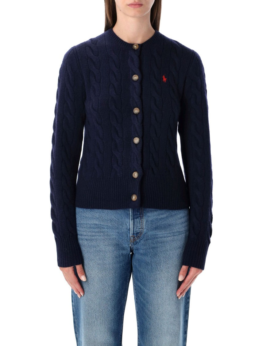 Polo Ralph Lauren Cable Knit Wool-Cashmere Slim Cardigan
