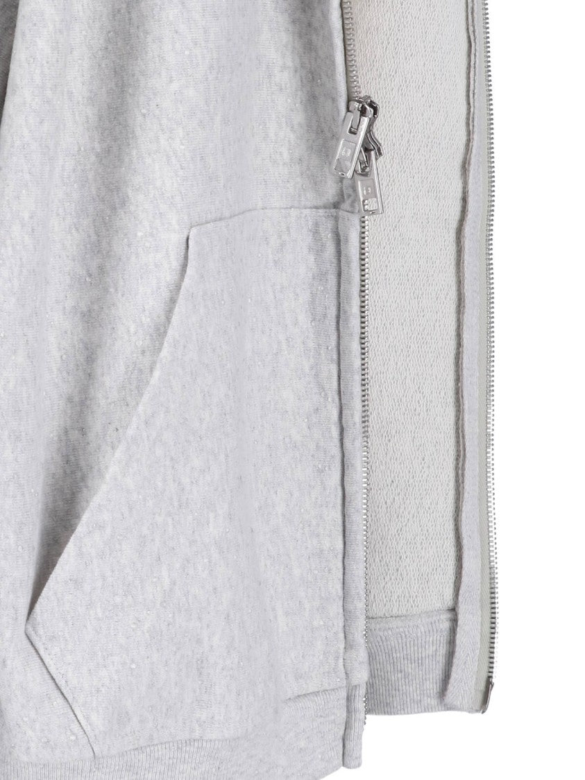 Alexander Wang Light Grey Zip-Up Sweatshirt With Hood