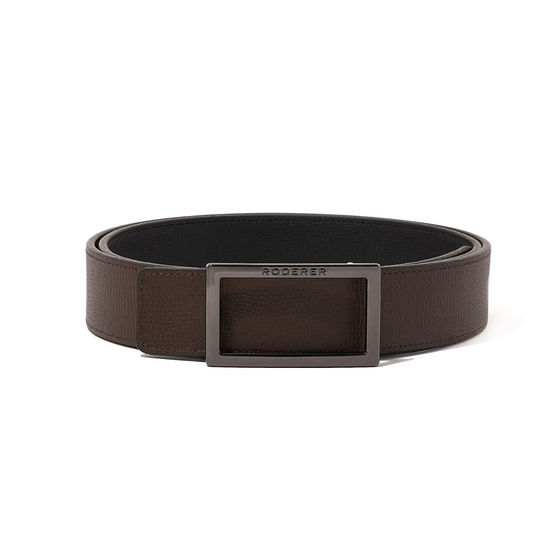 Roderer Ace Reversible Belt - Italian Leather Black