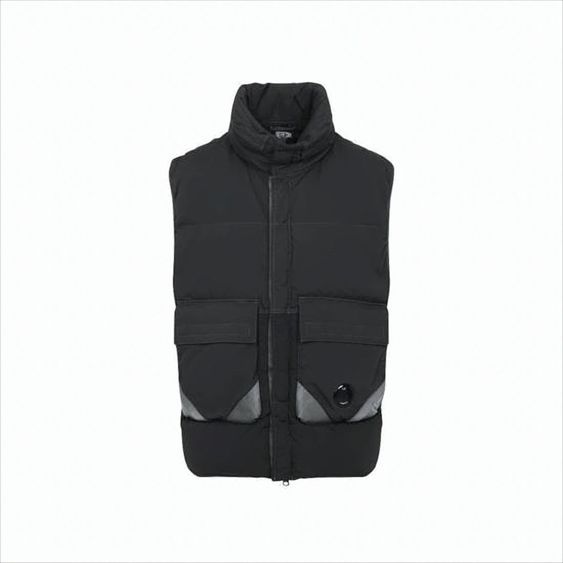 C.P. Company Padded Vest With High Collar And Reflective Accents