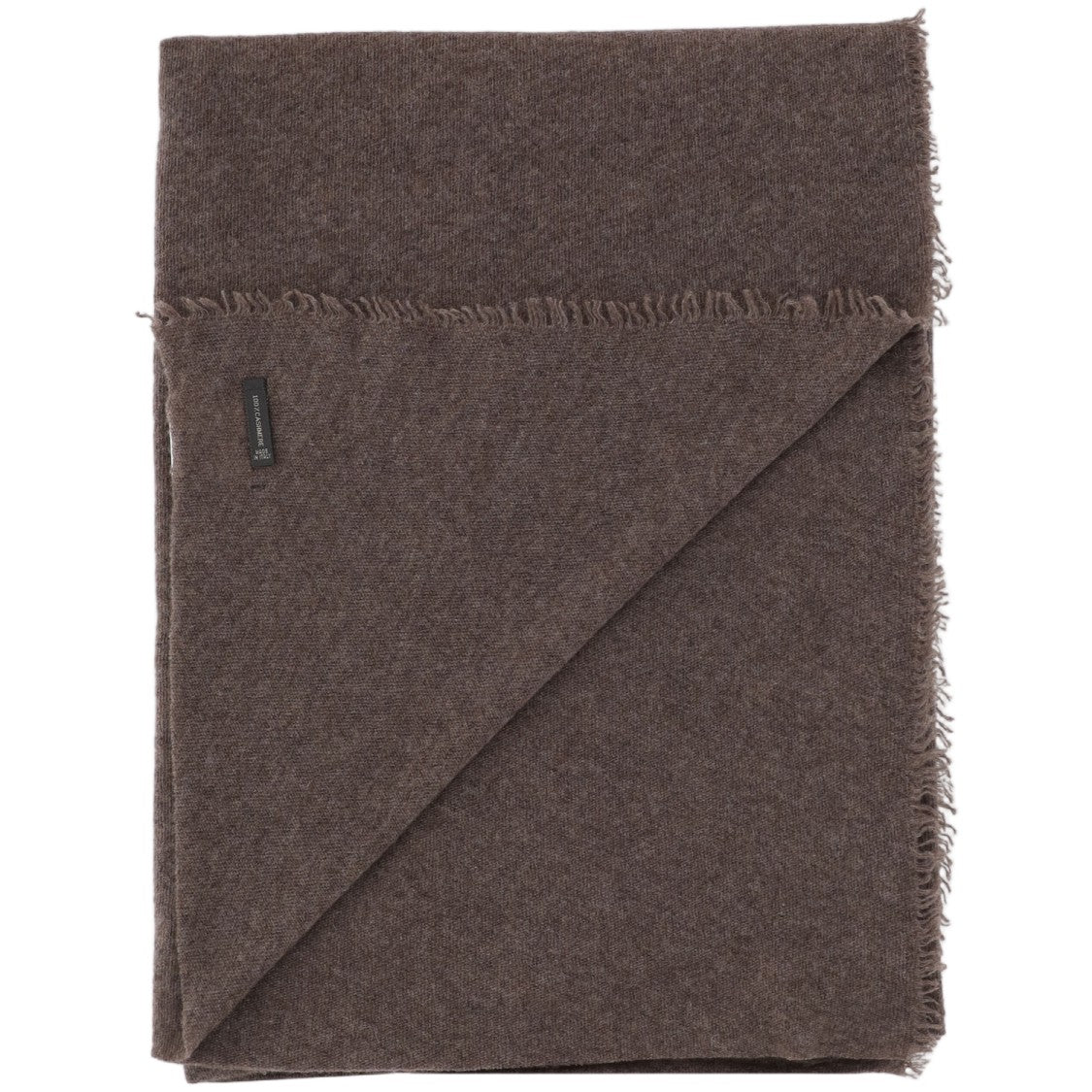 Faliero Sarti Brown Adriel Fringed Cashmere Scarf