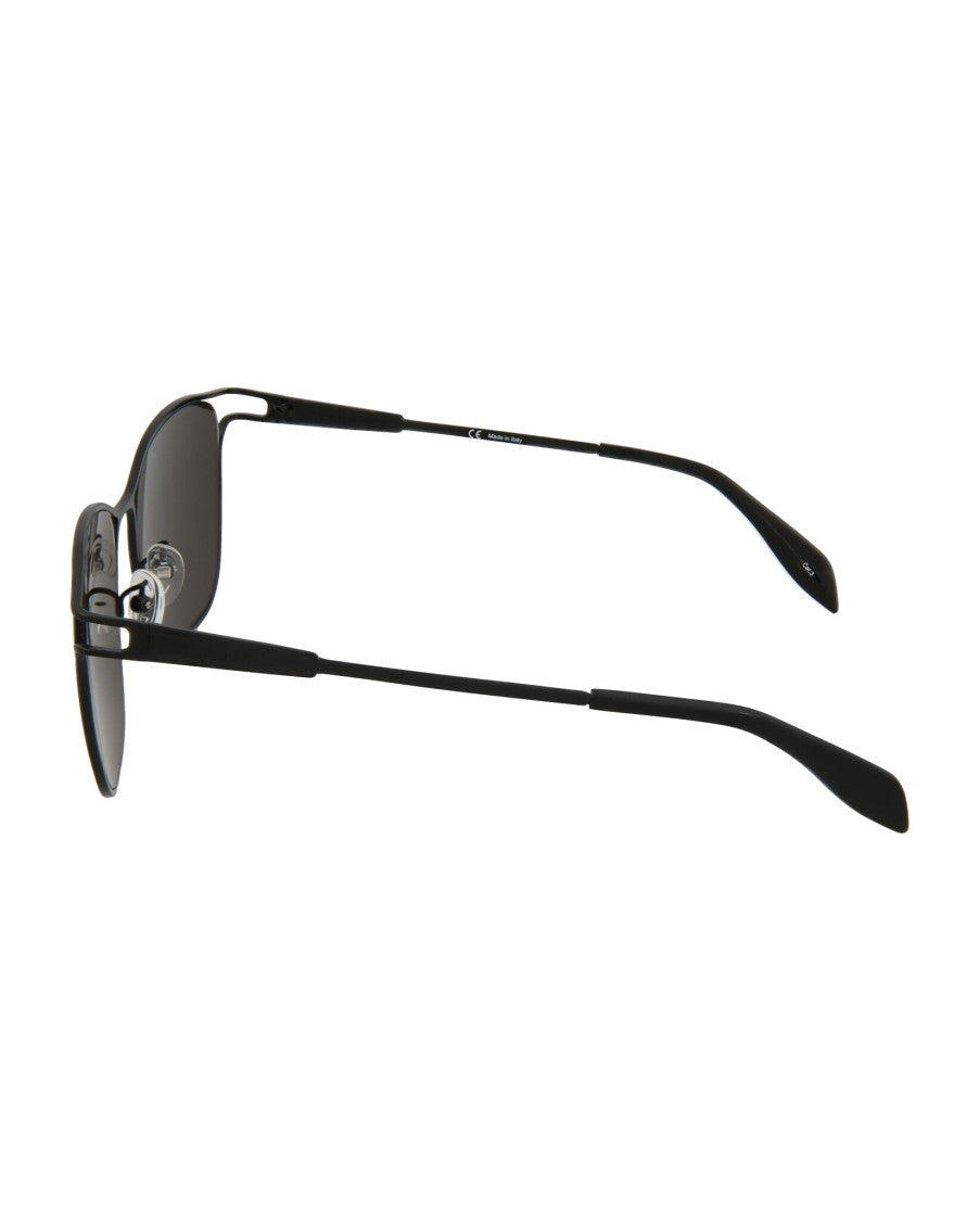 Alexander Mcqueen Square-Frame Metal Sunglasses With Adjustable Nose Pads