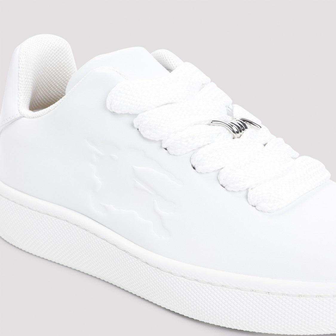 Burberry White Leather Sneakers