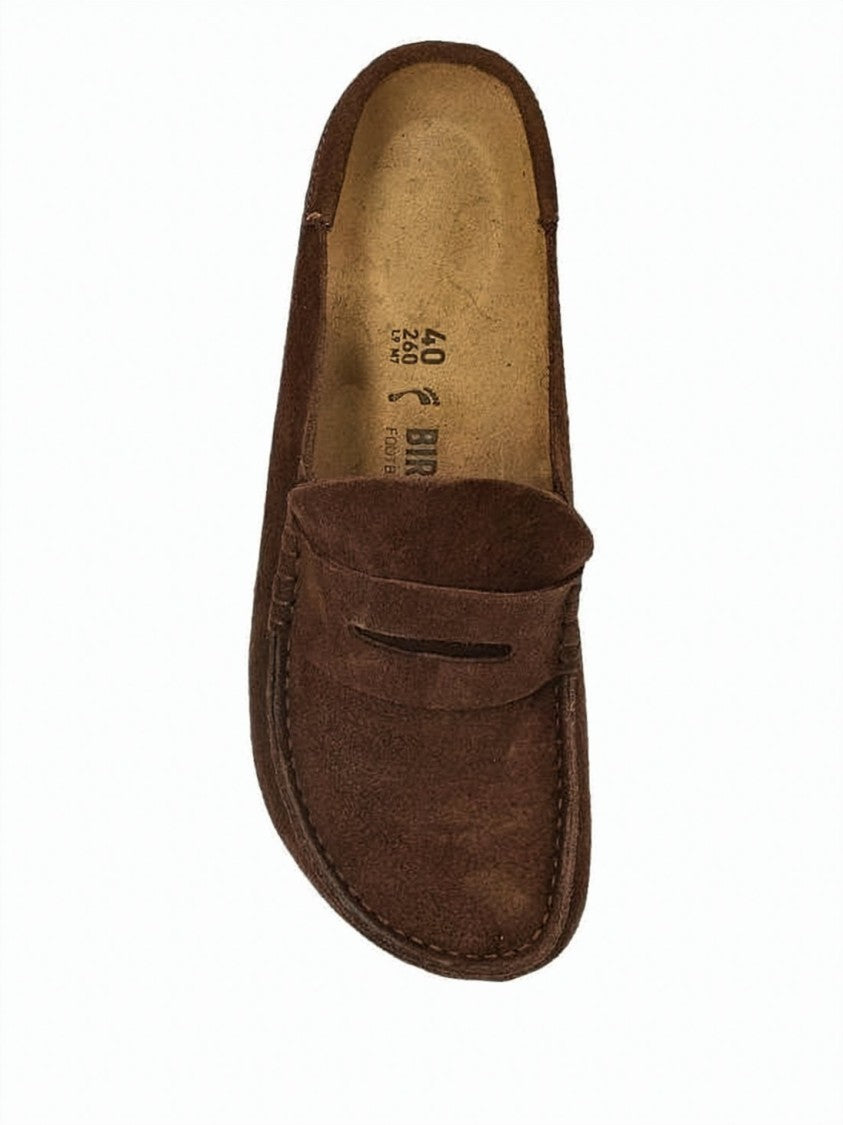 Birkenstock Moccasin-Inspired Suede Mule Slippers