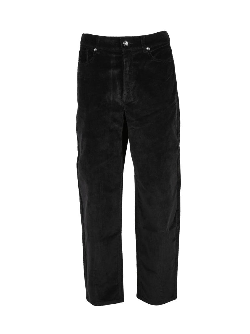 Liu Jo Baggy Velvet Trousers With Wide-Leg Silhouette And Textured Finish