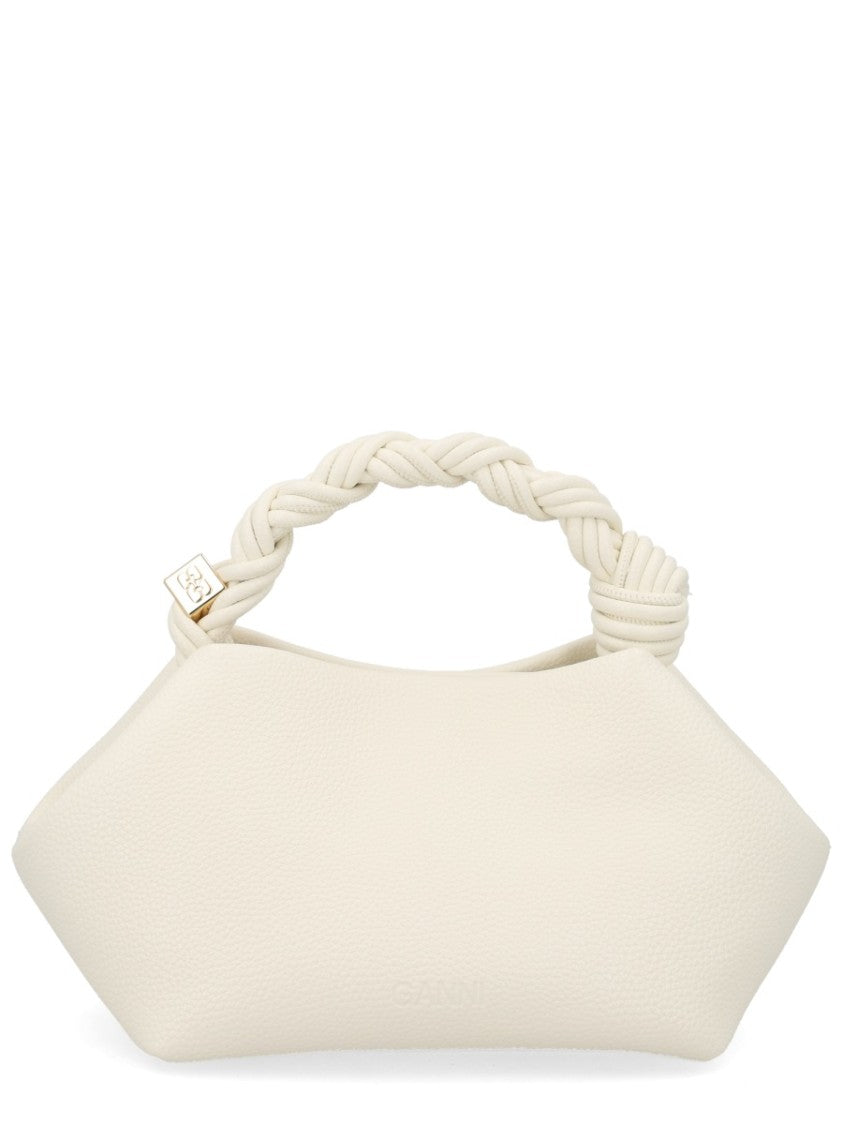 Ganni Pink Twisted Rope Handle Shoulder Bag