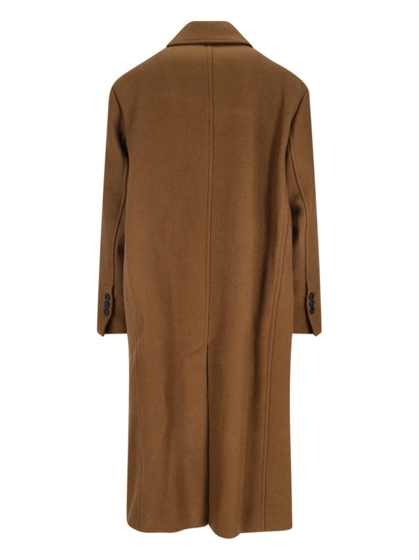 Ami Double-Breasted Coat – Brown