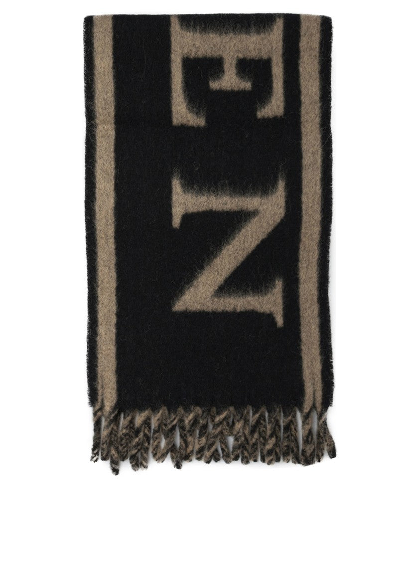Alexander Mcqueen Bold Logo Mohair Scarf