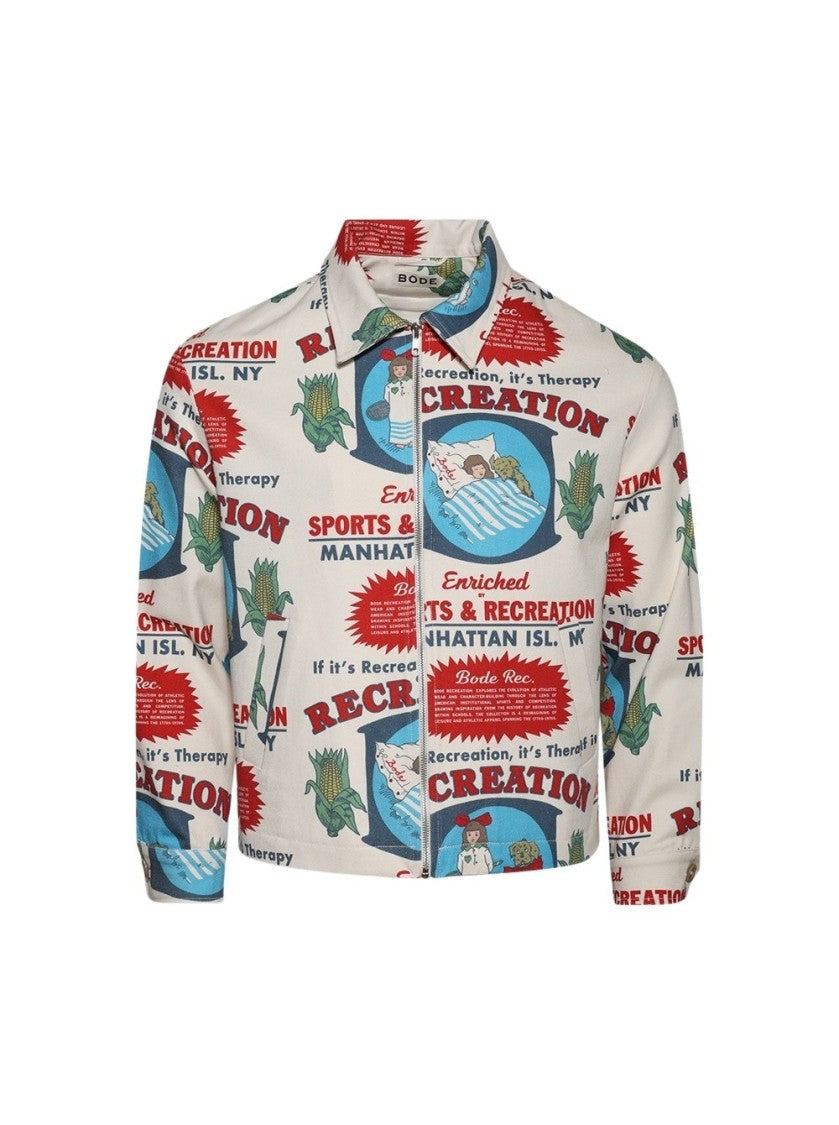 Bode Enrichment Jacket White And Multicolor