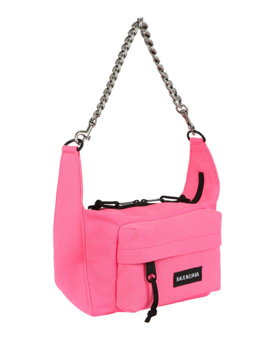 Balenciaga Chain-Link Shoulder Bag With Two Zip Pockets And Removable Strap