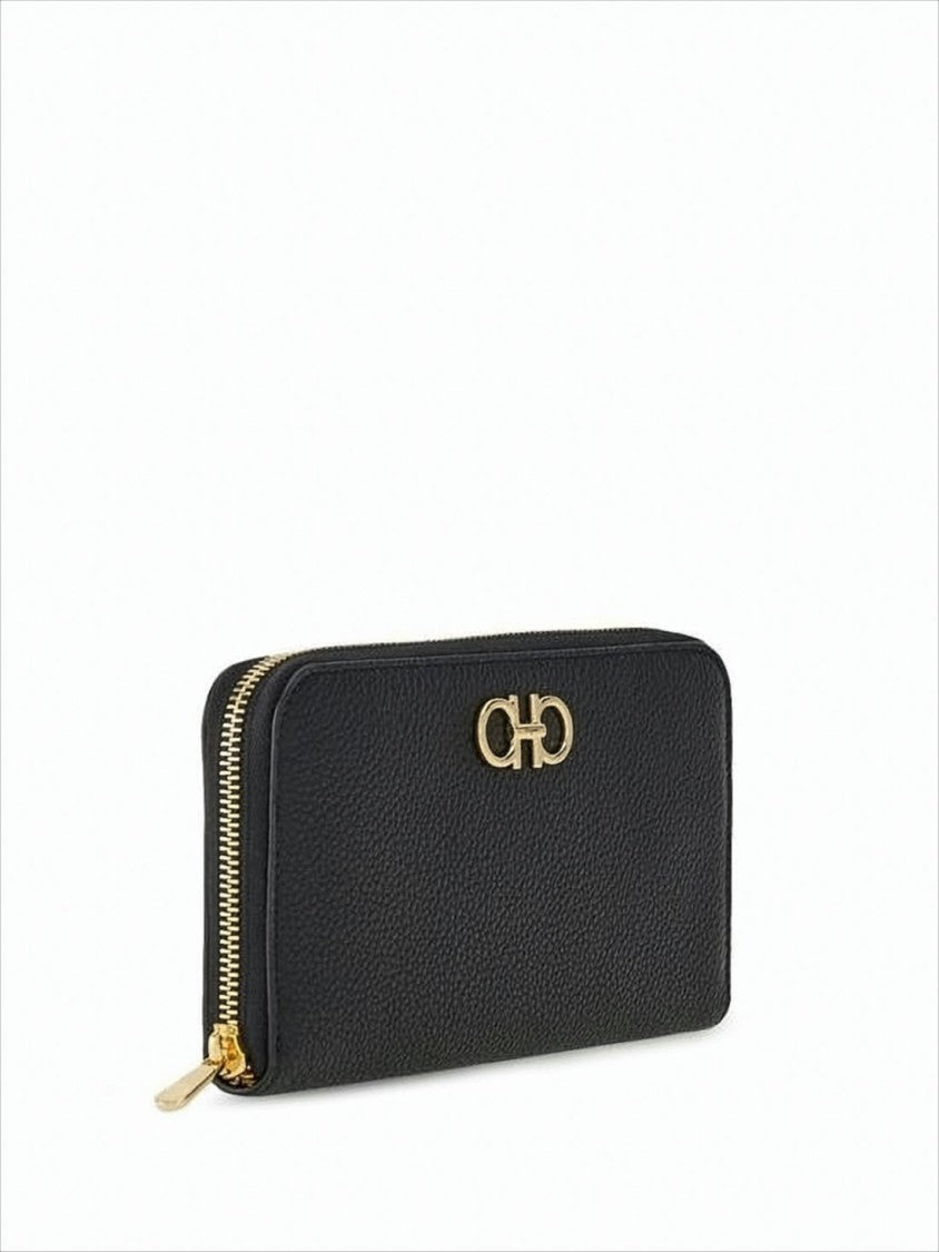 Salvatore Ferragamo Rectangular Textured Calf Leather Long Wallet