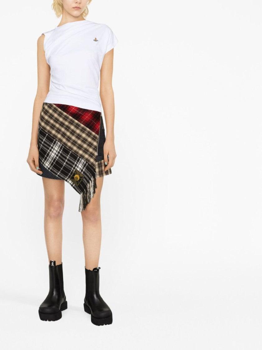 Vivienne Westwood Asymmetric Organic Cotton Top With Gathered Detailing