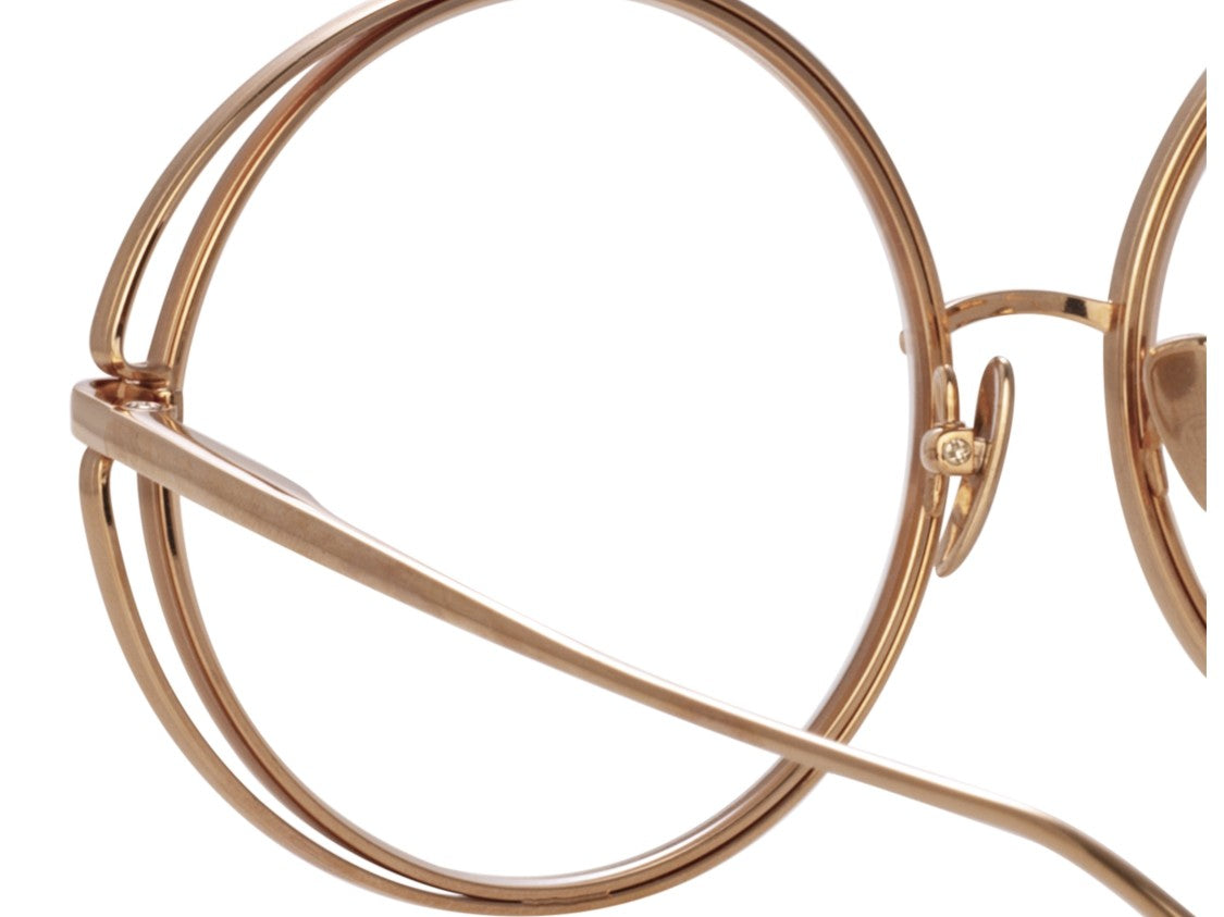 Linda Farrow Gold Lfl1456 Titanium Oval Eyeglasses