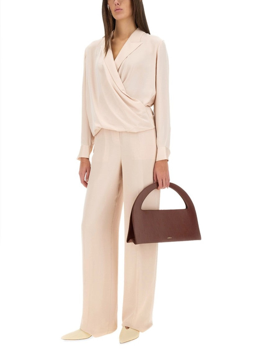 Theory Wrap Design Silk Shirt