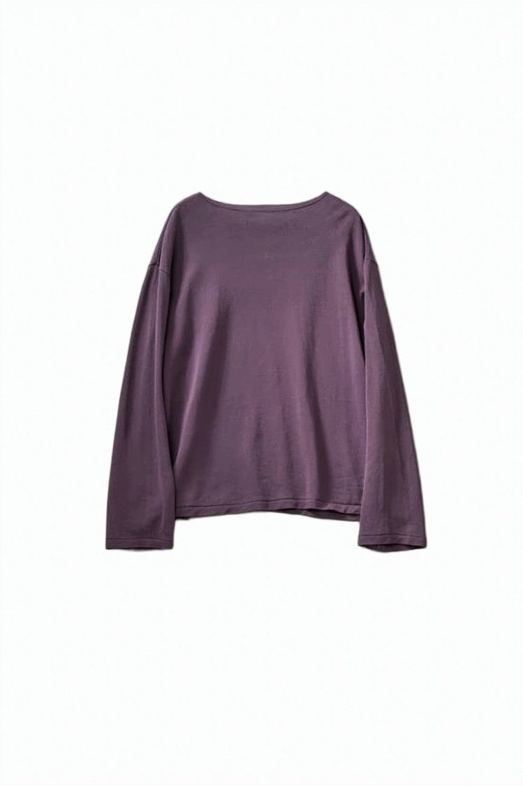 Kaptain Sunshine Relaxed Fit Long-Sleeve T-Shirt With Wide Neckline