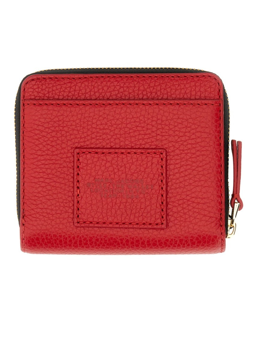 Marc Jacobs Black Textured Leather Compact Mini Wallet