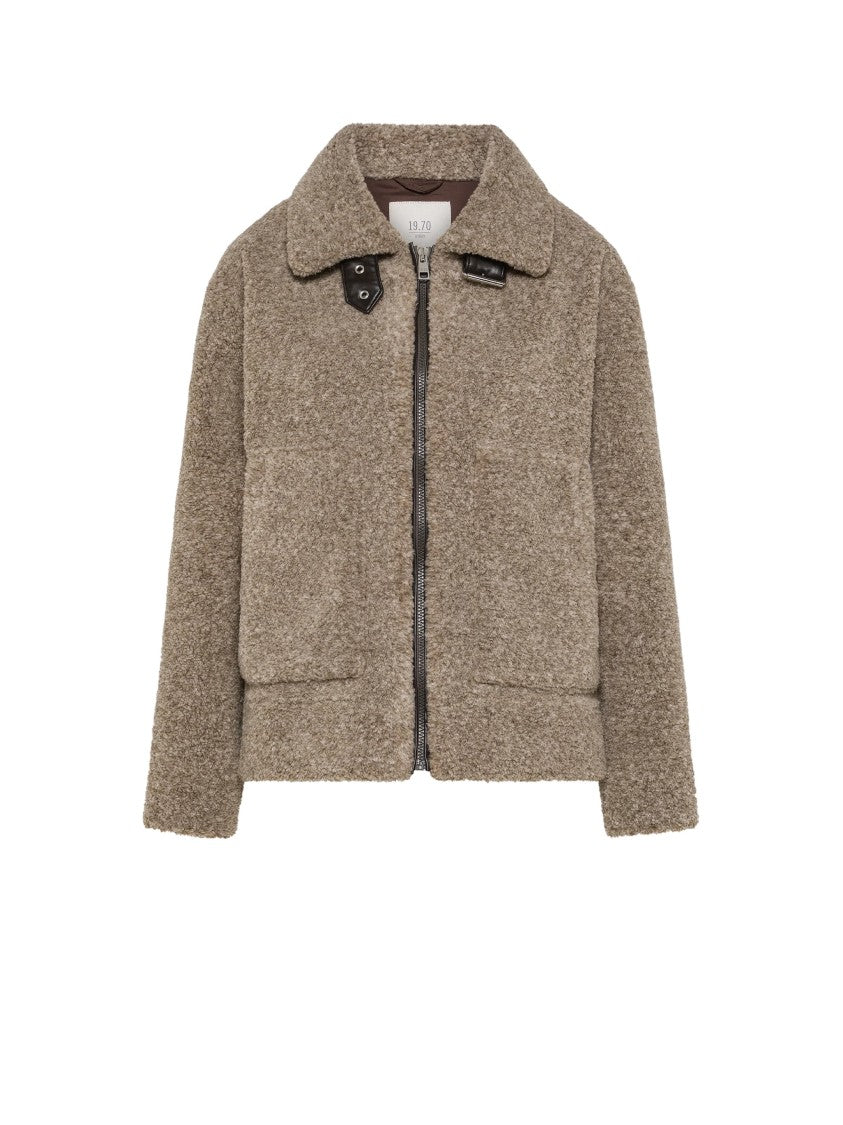 Seventy Venezia Bouclé Eco-Fur Front Zipper Jacket