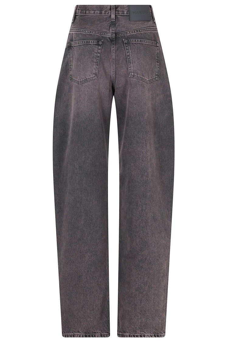 Haikure Relaxed Fit Wide-Leg Jeans With Faded Purple Wash