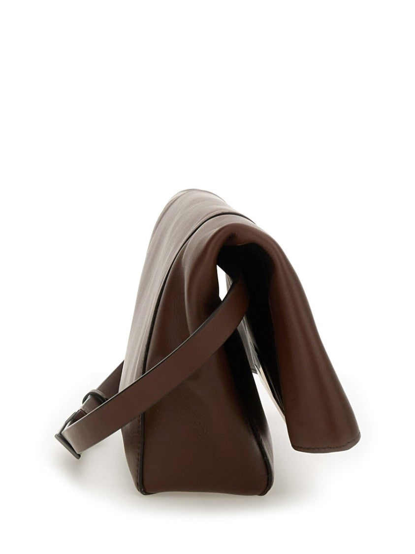 Max Mara Medium Clutch With Clasp Closure In Calf Leather