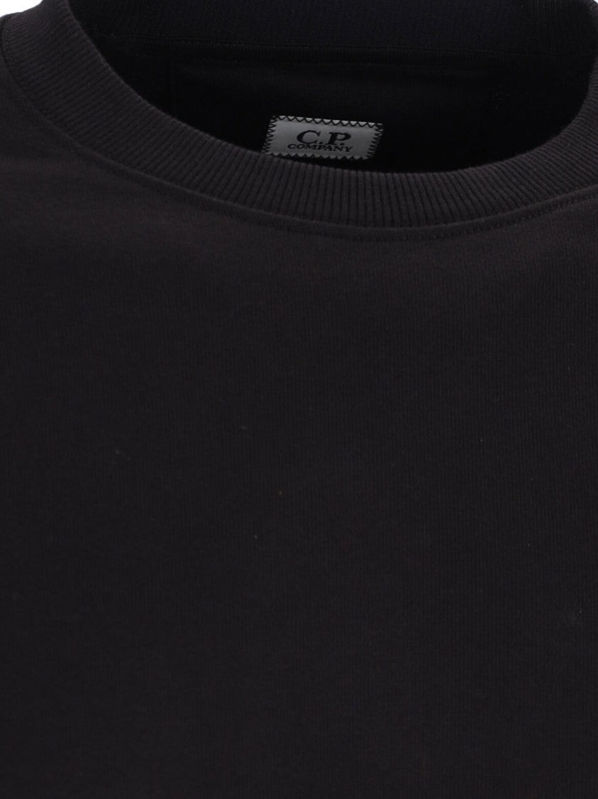 C.P. Company Logo Crewneck Sweatshirt – Black