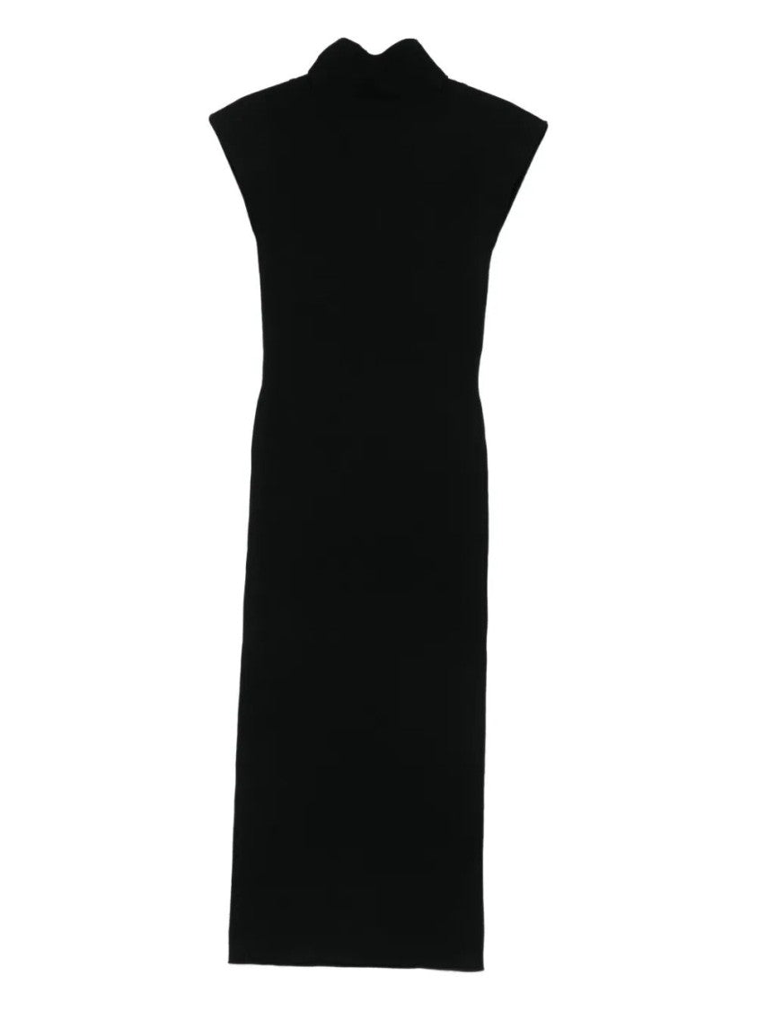 Alberta Ferretti Fitted Midi Dress With Cap Sleeves