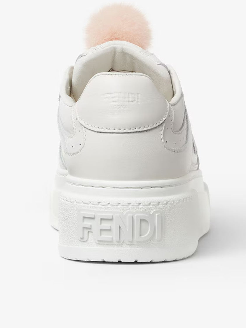 Fendi White Match Leather Doll Accessories Sneakers