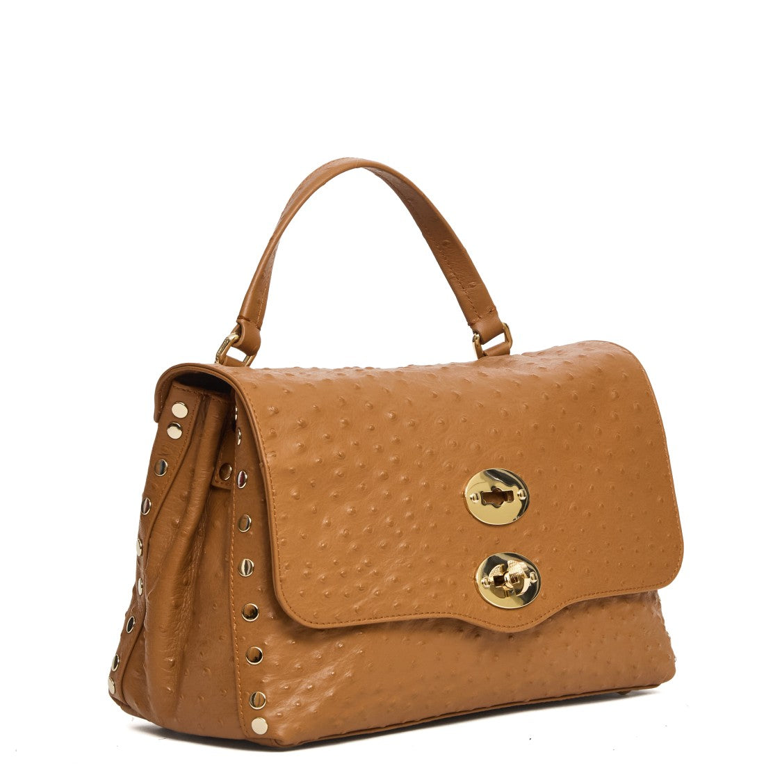 Zanellato Gold Pale Vitello Leather Small Postina Handbag