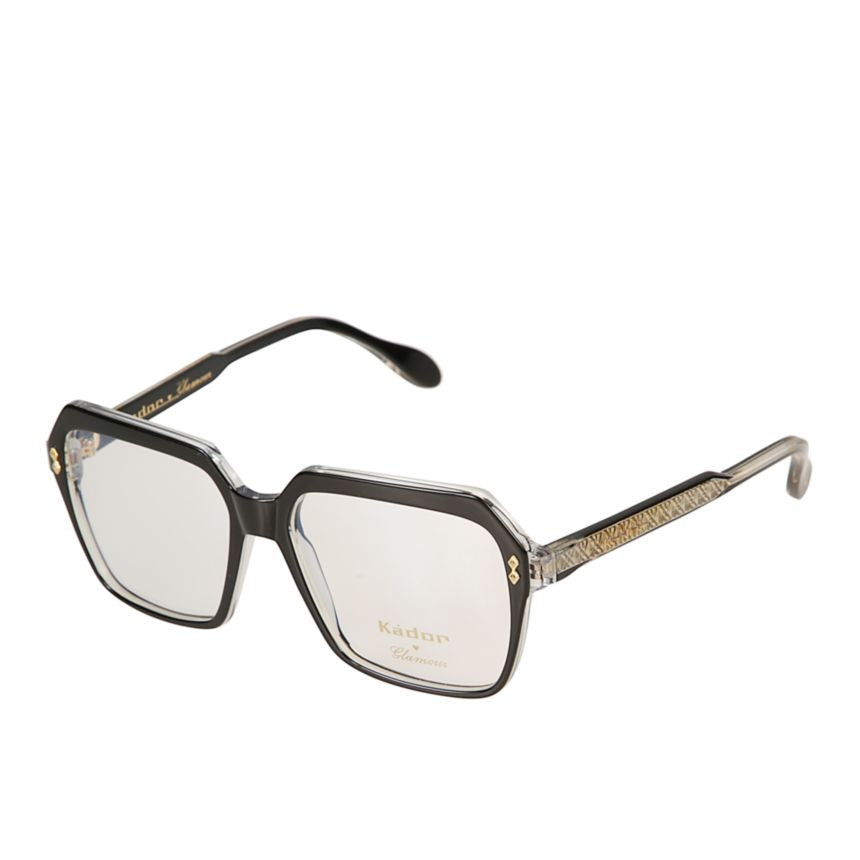 Kador Giada Glamour Oversized Geometric Sunglasses With Textured Gold Temples