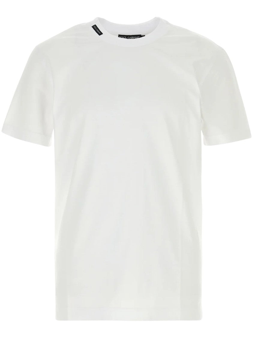 Dolce & Gabbana Short-Sleeved Crew Neck T-Shirt With Minimalist Design