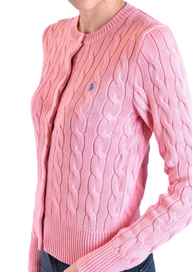 Polo Ralph Lauren Cable Knit Sweater With Button-Up Front