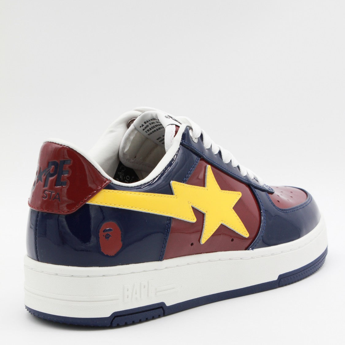 Bape Glossy Finish Sneakers With Star