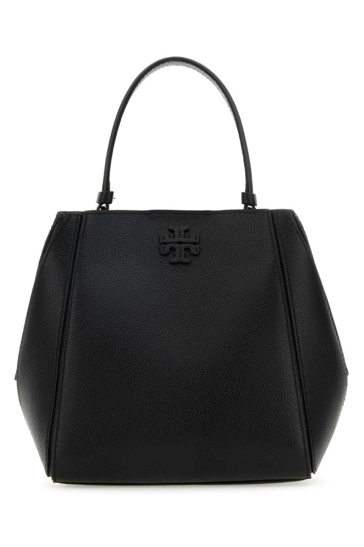 Tory Burch Black Leather Small Mcgraw Handbag