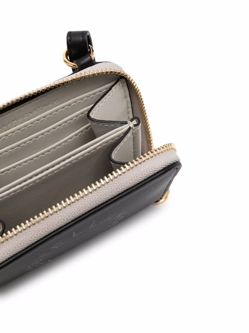 Stella Mccartney Black Card Holder Bicolor Eco Card Cases