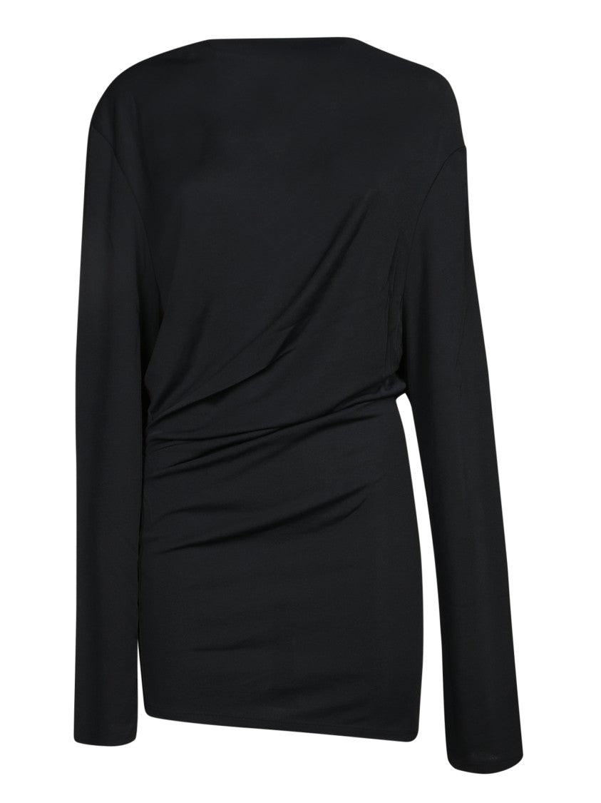 Jacquemus Black Dress With Draped Detail