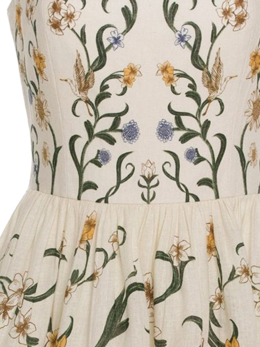 Agua By Agua Bendita Floral Mini Dress With Thin Straps