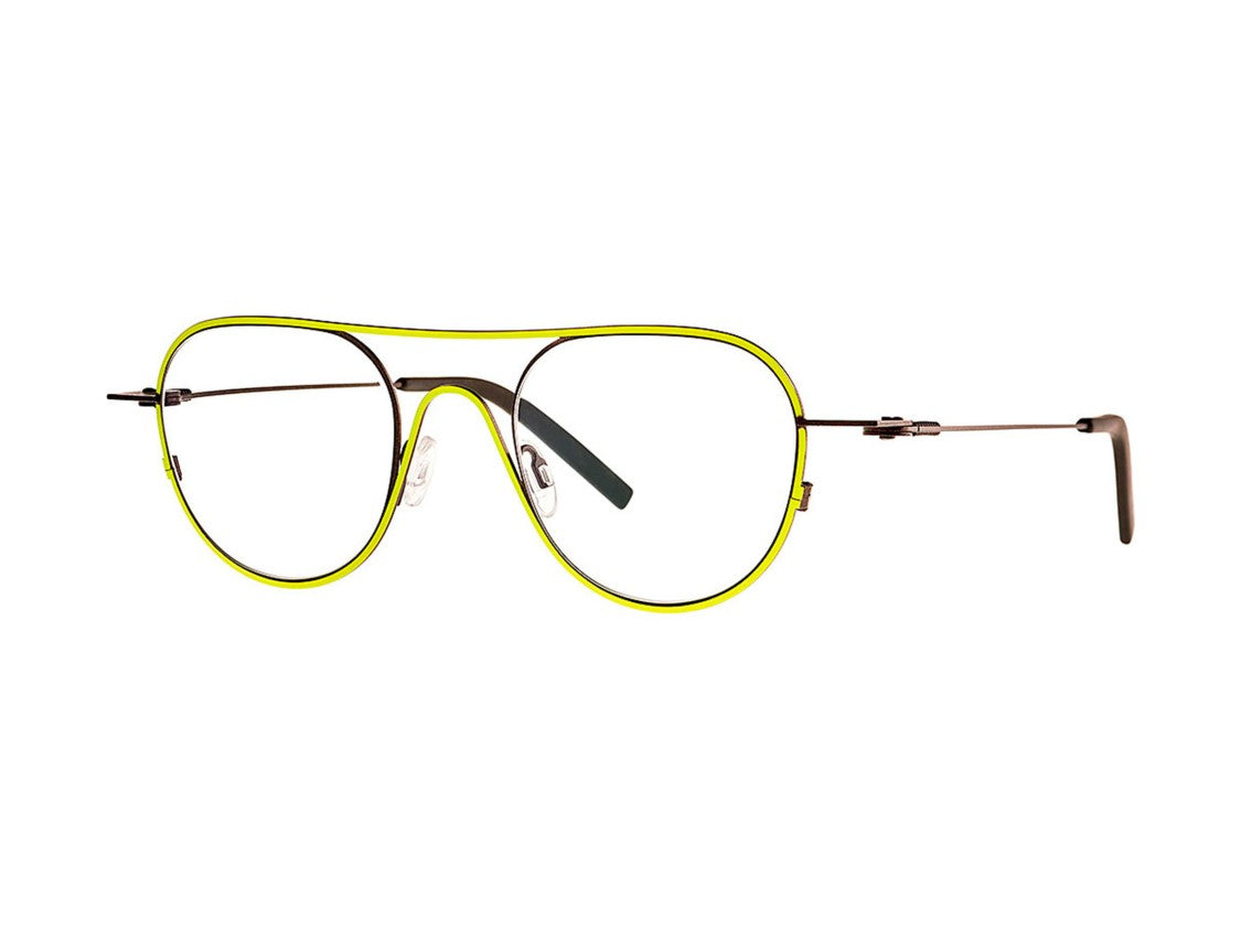 Theo Yellow Isotherm Metal Aviator Eyeglasses