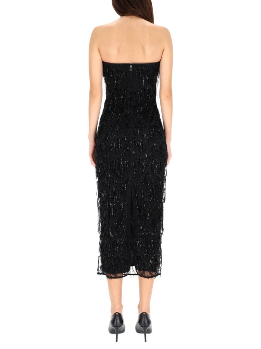 Rotate Birger Christensen Strapless Black Midi Dress