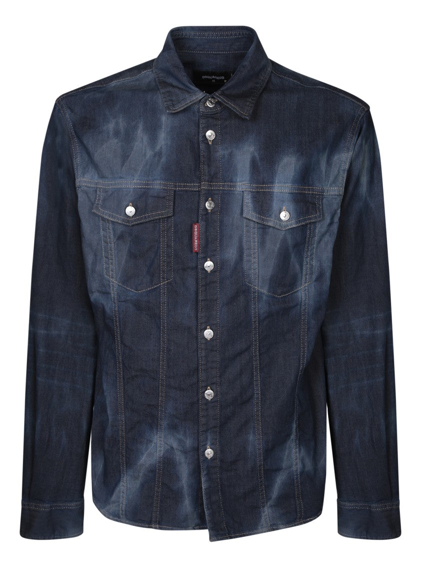 Dsquared2 Blue Cotton Shirts