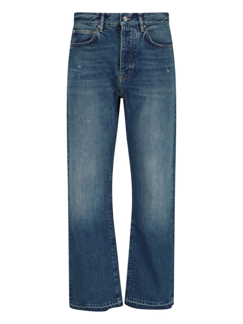 Amiri Distressed Straight Jeans – Blue