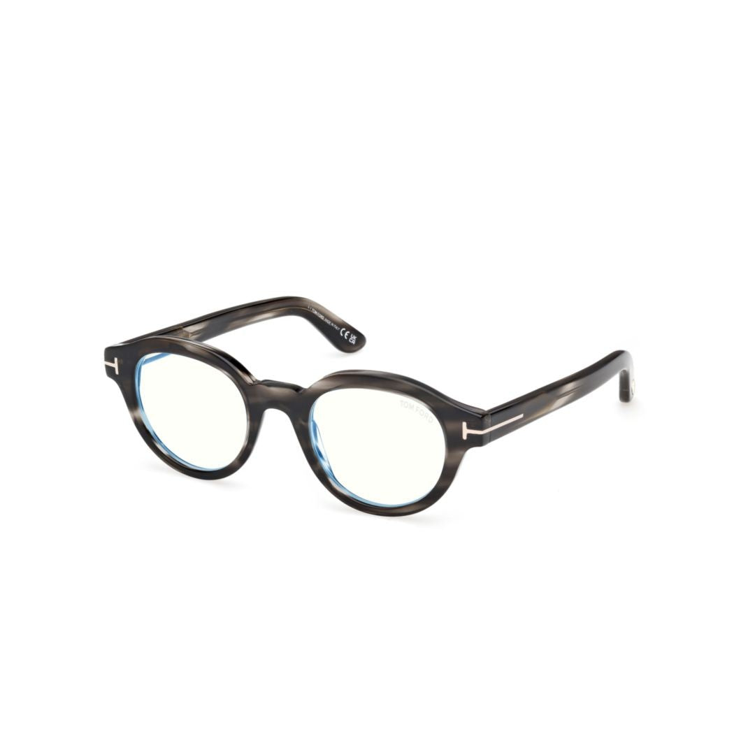Tom Ford Ft6037-B Rounded Tortoiseshell Acetate Eyeglasses