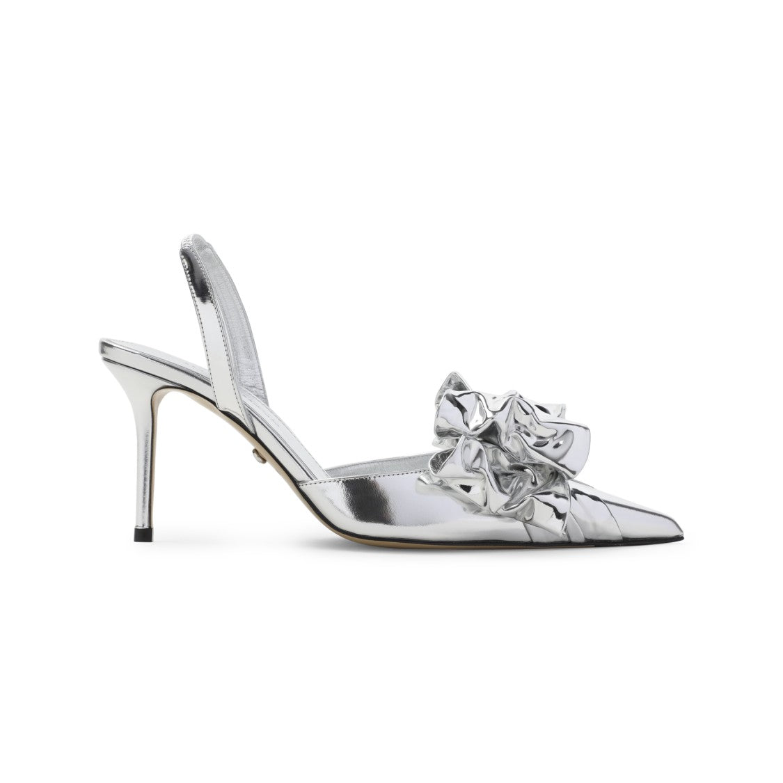 Mach & Mach Le Cadeau Silver Wrapped Leather Pumps