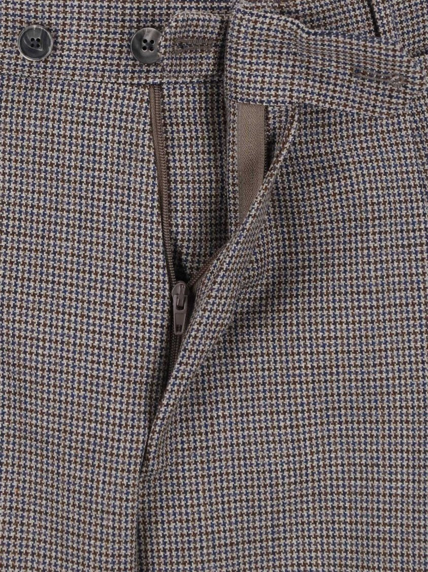 Caruso Multicolor Double-Breasted Peaked-Lapels Wool Suit