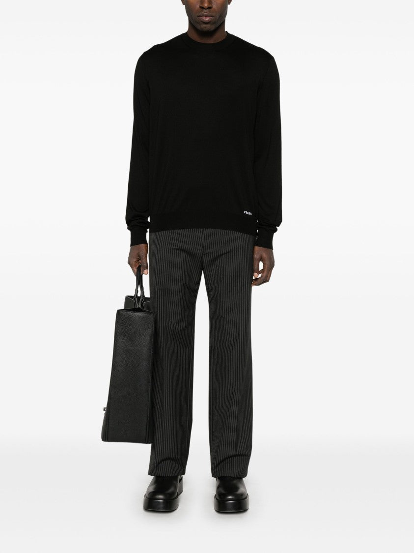 Prada Recycled Silk Crewneck Sweater