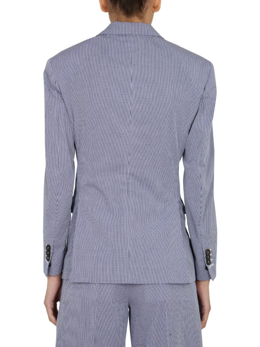 Dsquared2 Relaxed Fit Light Blue Pinstripe Blazer