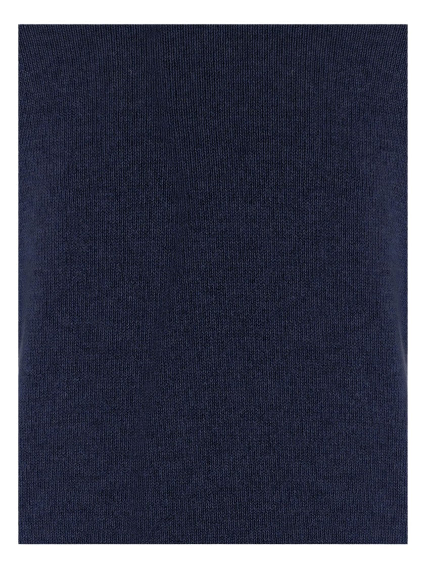 Tagliatore Navy Cashmere Crewneck Sweater