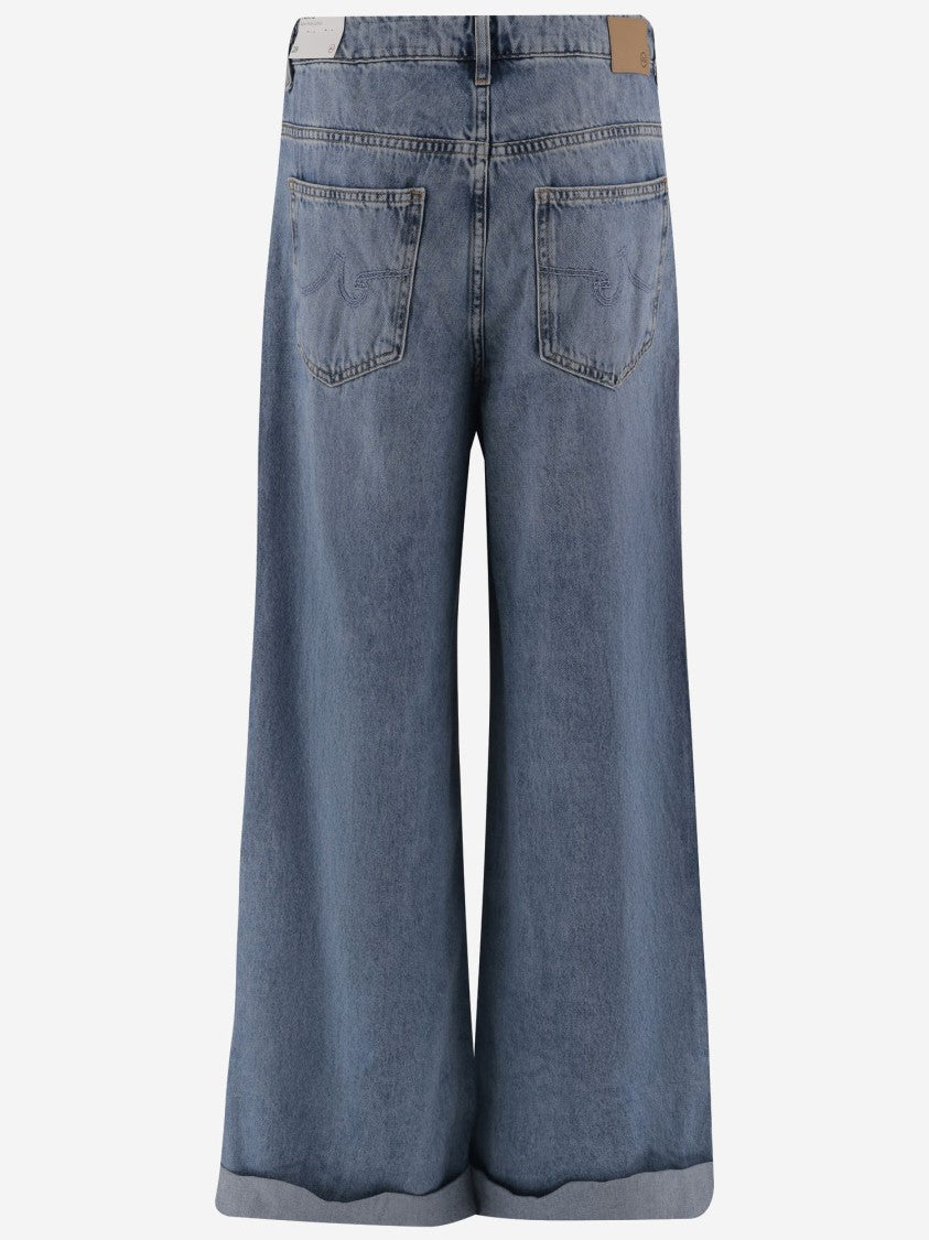 Ag Jeans Wide Leg Cotton Denim Jeans