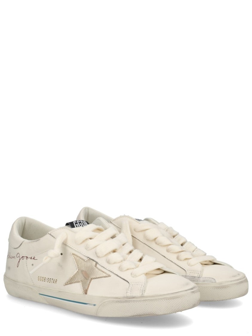Golden Goose Super Star Distressed Leather Sneakers