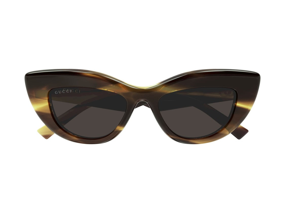 Gucci Gg2031s Glossy Tortoiseshell Bold Cat-Eye Sunglasses