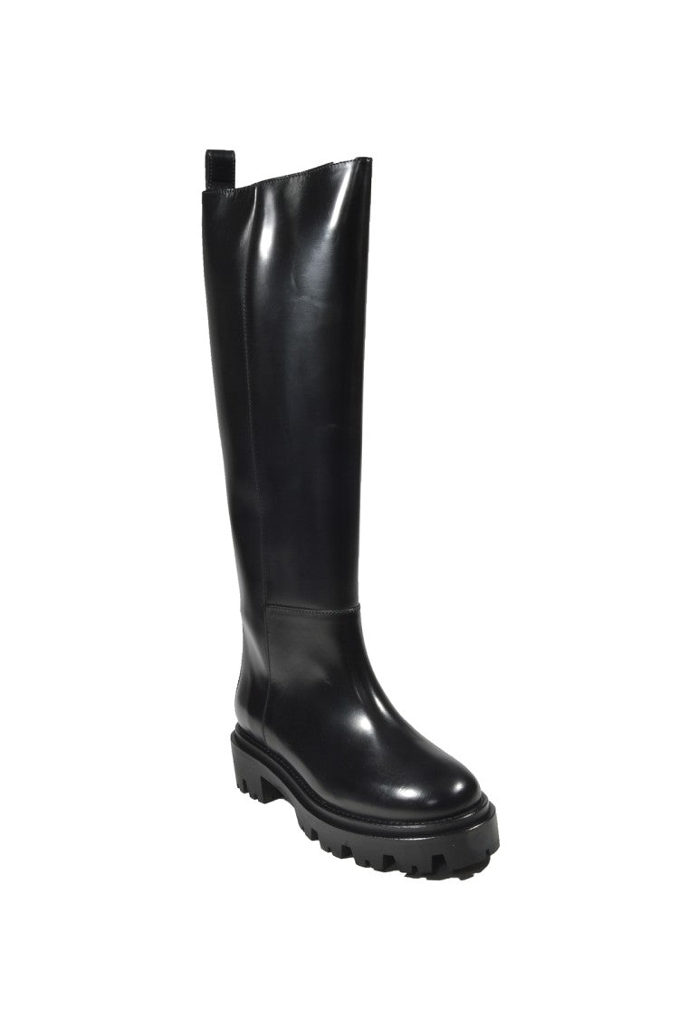 Isabel Marant Black Leather Cener Boots