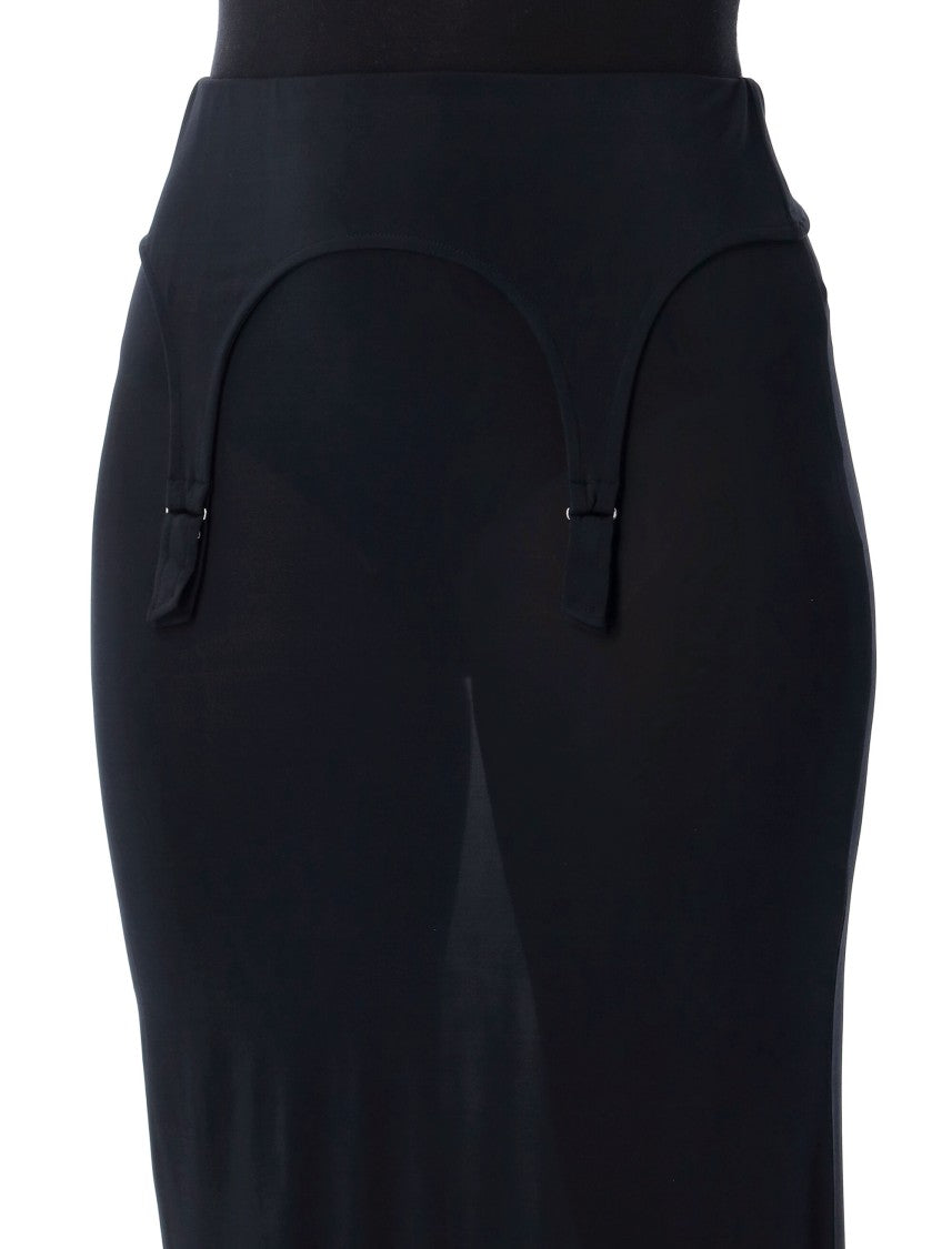 Jean Paul Gaultier Long Sheer Skirt With Lingerie Details